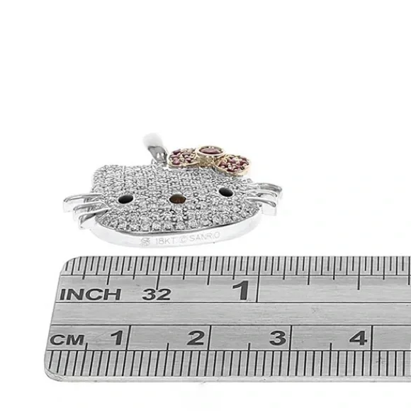 18k White Gold & Diamond Kimora Lee Simmons Pendant - Picture 6 of 6